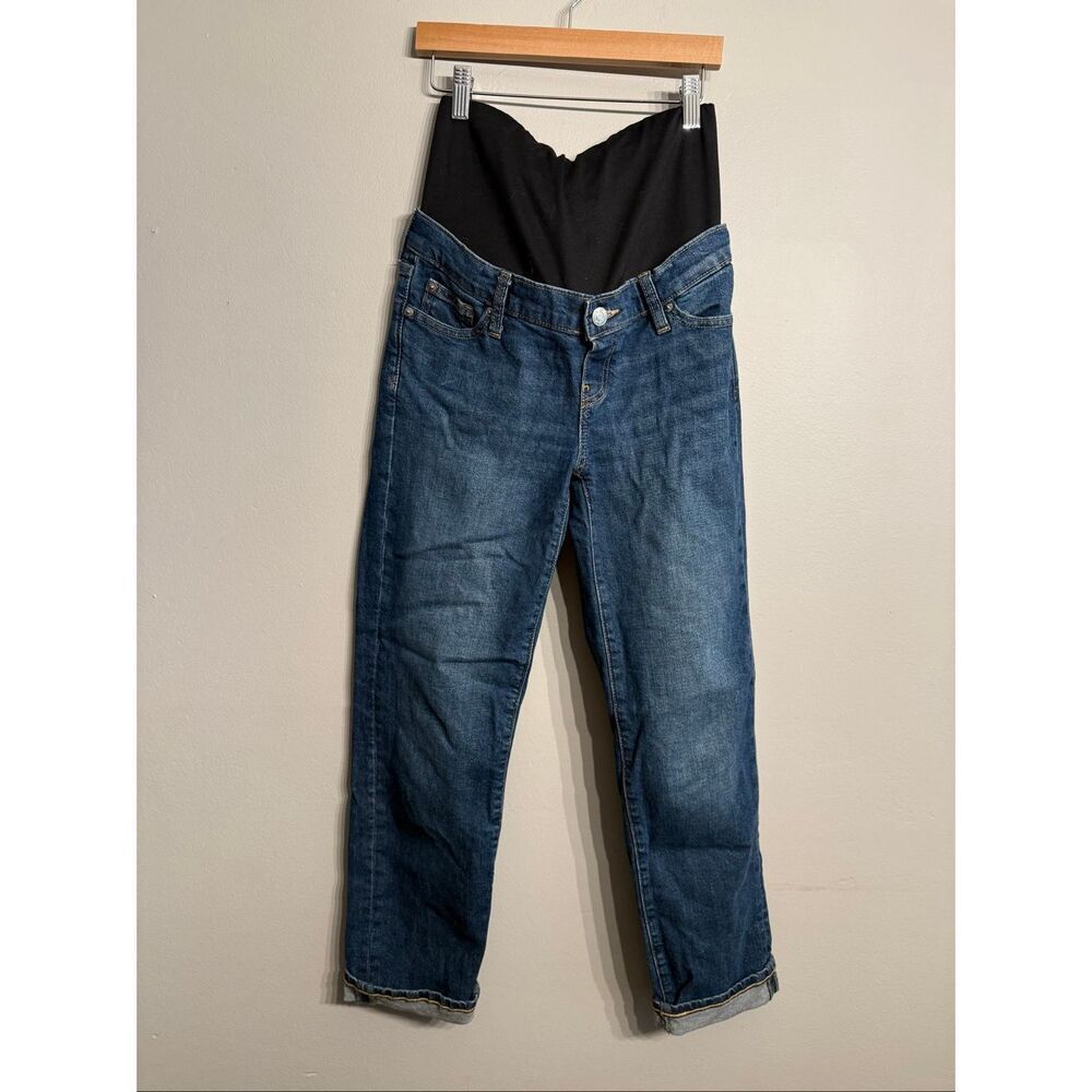 Gap Maternity True Waistband Full‎ Panel Girlfriend Jeans Medium Wash Size 0/25